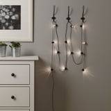 BLÖTSNÖ LED string light with 12 lights, indoor/battery operated black
