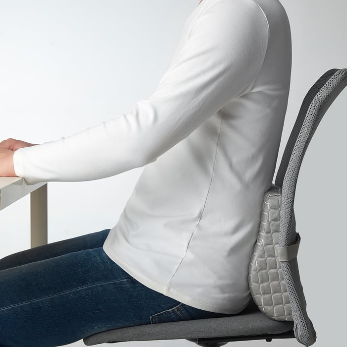 BORTBERG lumbar cushion, gray, 31x23 cm (12x9") IKEA