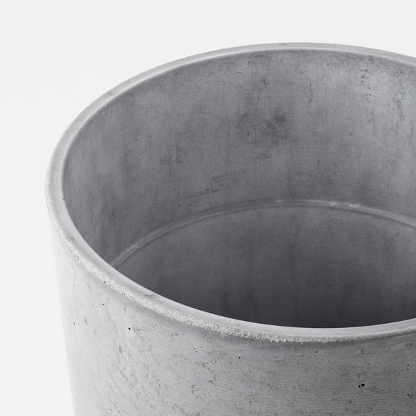 BOYSENBÄR Plant pot, indoor/outdoor light gray, 19 cm
