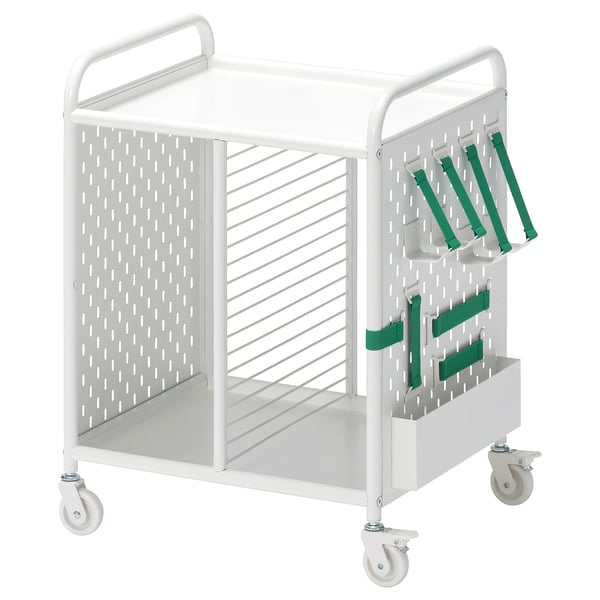 BRÄNNBOLL Open storage unit on casters, white, 56x62 cm