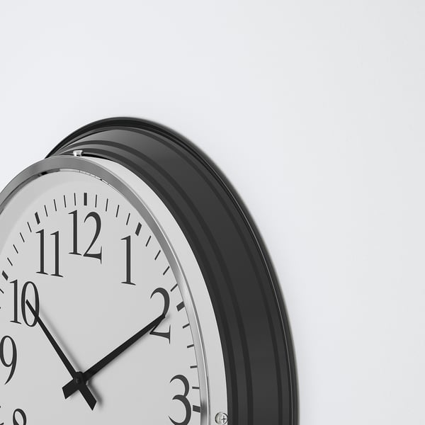 BRAVUR Wall clock, black, 59 cm