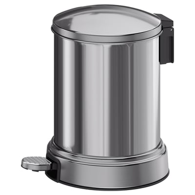 BROFJÄRDEN Trash can, chrome effect, 4 l