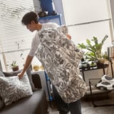 BROKDRACENA Comforter cover and pillowcase, white/black, 150x200/50x80 cm
