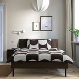 BRUKSVARA Bed frame, brown, 120x200 cm