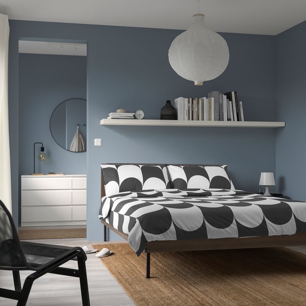 BRUKSVARA Bed frame, brown, 150x200 cm