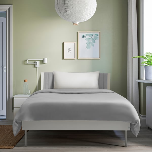 BRUKSVARA Bed frame, white, 120x200 cm