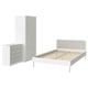 BRUKSVARA Bedroom furniture, set of 3, white/light gray, 150x200 cm