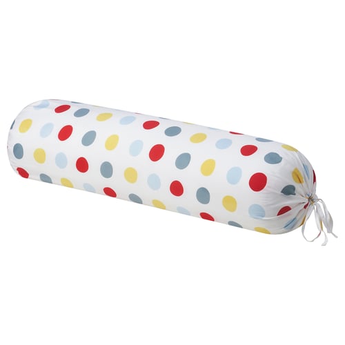 BRUKSVARA bedding set, white with colourful dots, soft fabric, recycling material.