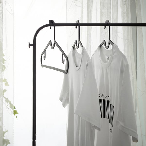 BRUKSVARA Clothes rack, anthracite, 78x147 cm