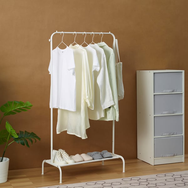 BRUKSVARA Clothes rack, white, 78x147 cm