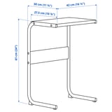 BRUKSVARA Side table, anthracite, 42x30 cm