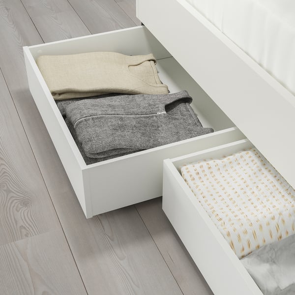 BRUKSVARA Underbed storage box, white, 63x62 cm