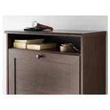 BRUSALI Shoe cabinet with 3 compartments, brown, 61x30x130 cm