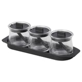 CELEBRERA 3-piece spice jar set, glass