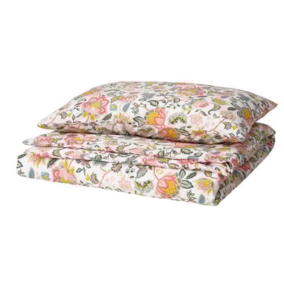 DAGGSALVIA Comforter cover and pillowcase, multicolor/floral pattern, 150x200/50x80 cm