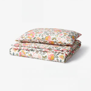 DAGGSALVIA Comforter cover and pillowcase, multicolor/floral pattern, 150x200/50x80 cm