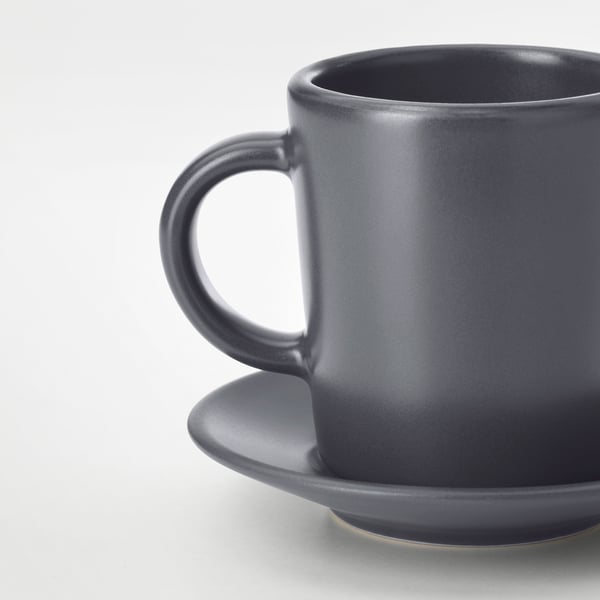 DINERA Mug, dark gray - IKEA