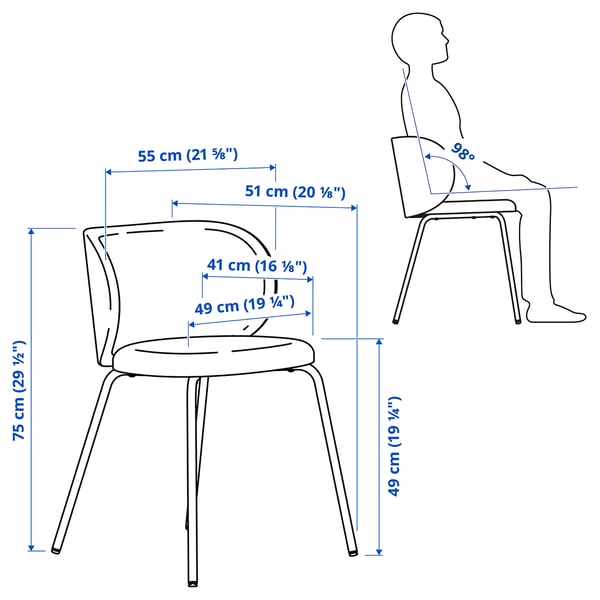 DOCKSTA / KRYLBO Table and 4 chairs