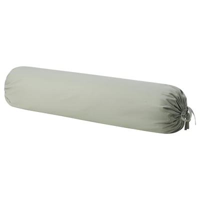 DVALA Bolster pillowcase, gray-green, 38x110 cm