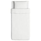 DVALA Comforter cover and pillowcase, white, 150x200/50x80 cm