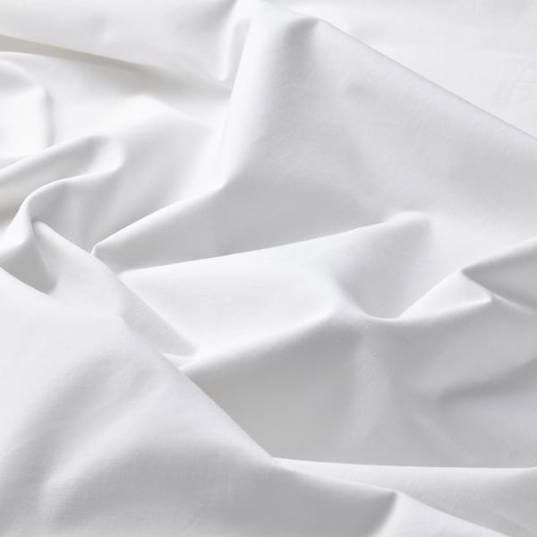 DVALA Comforter cover and pillowcase, white, 150x200/50x80 cm