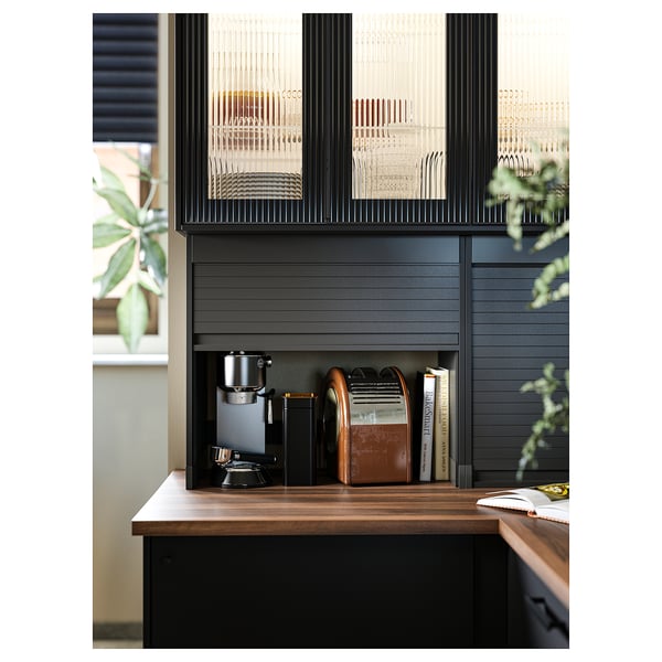 EKBACKEN Countertop, brown walnut effect/laminate, 246x2.8 cm