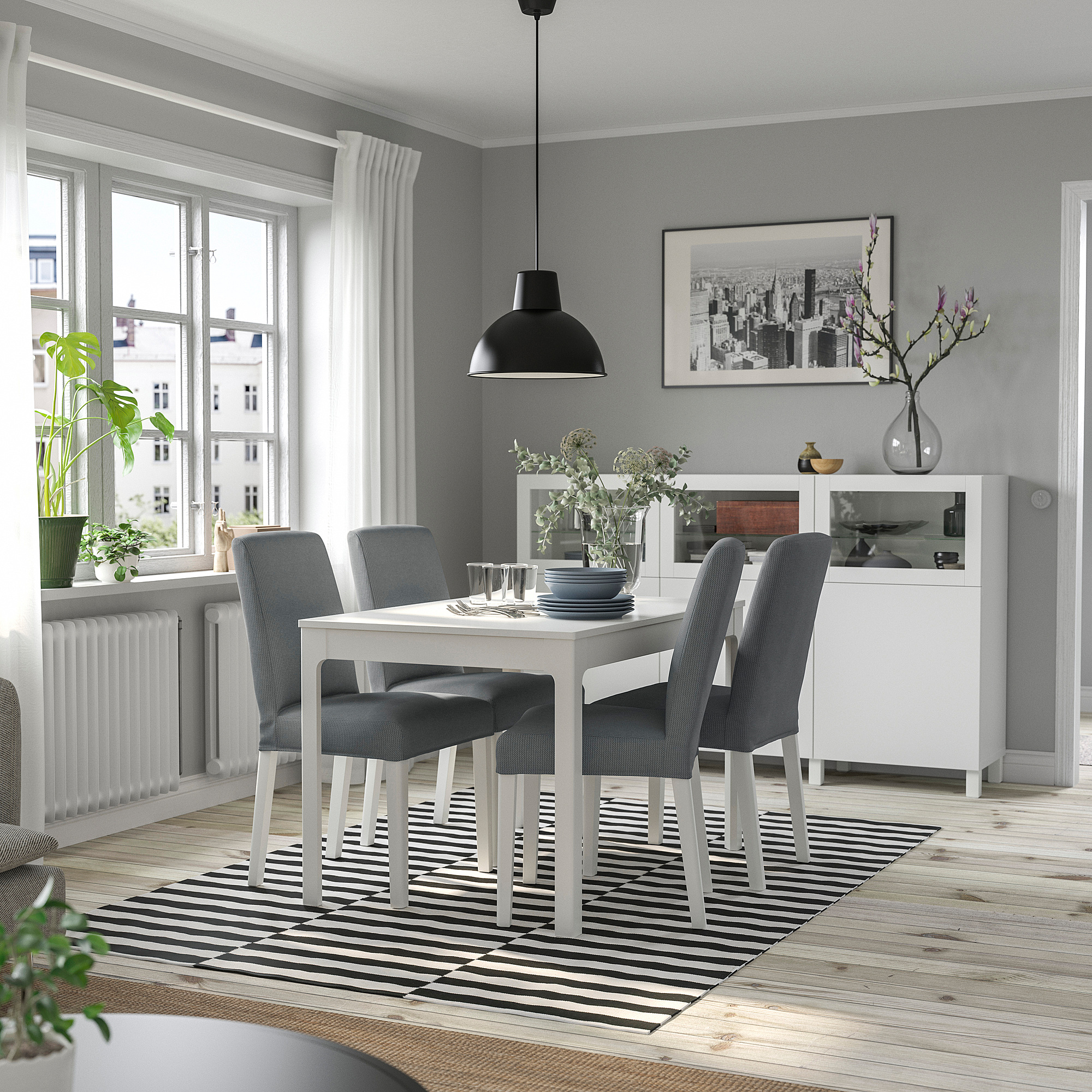 EKEDALEN / BERGMUND Table and 4 chairs