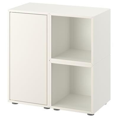 EKET Storage combination with feet, white, 70x35x72 cm