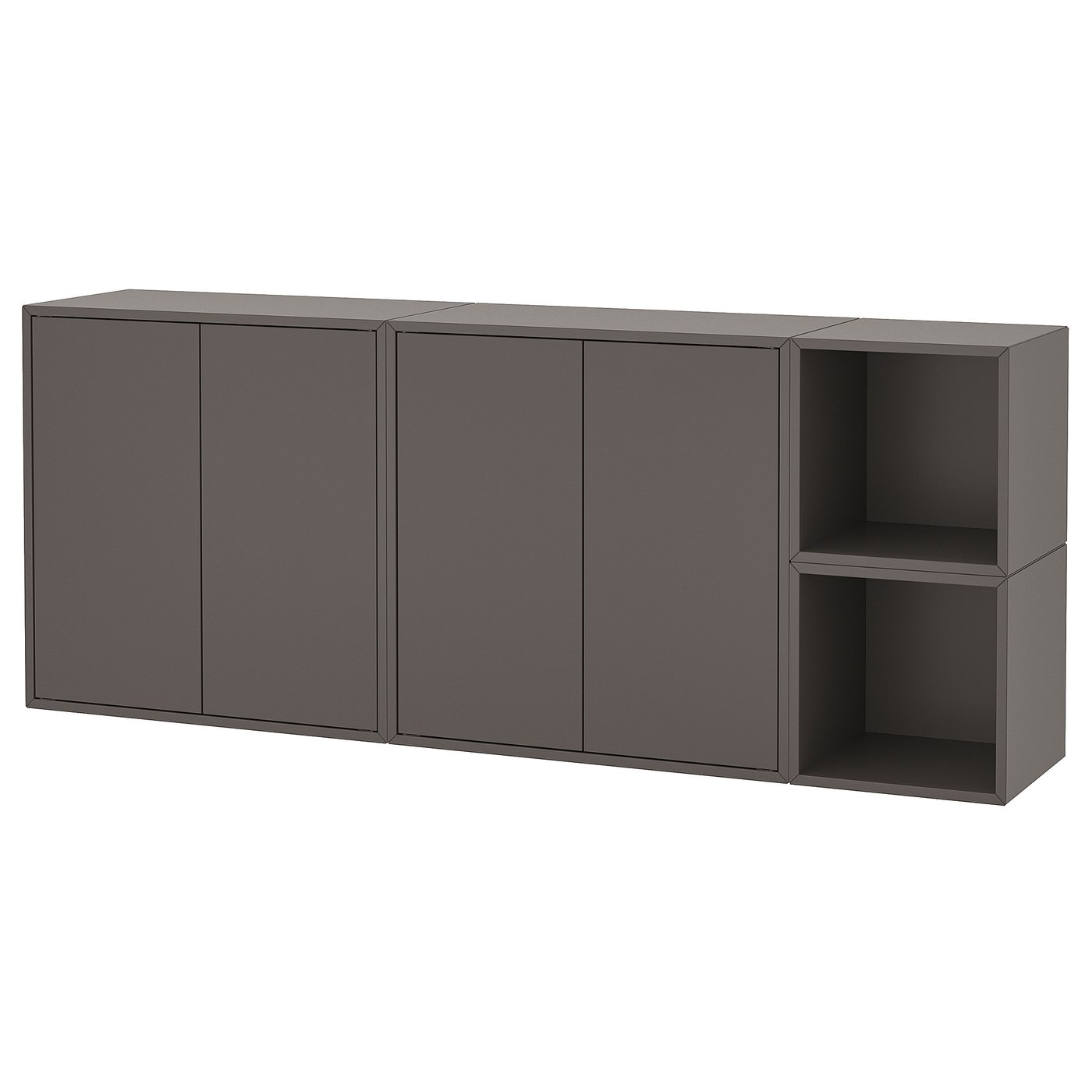 EKET Wall mounted Cabinet Combination Dark Gray 175x35x70 Cm 687 EKET Wall mounted Cabinet Combination Dark Gray 175x35x70 Cm 687