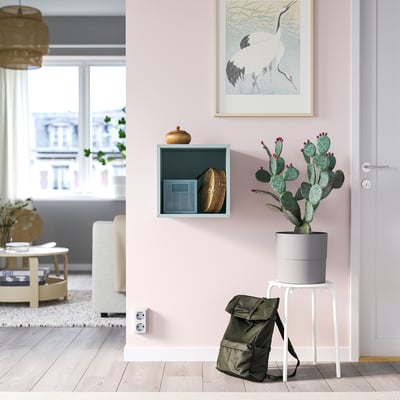 EKET Wall-mounted shelving unit, light gray-blue, 35x35x35 cm