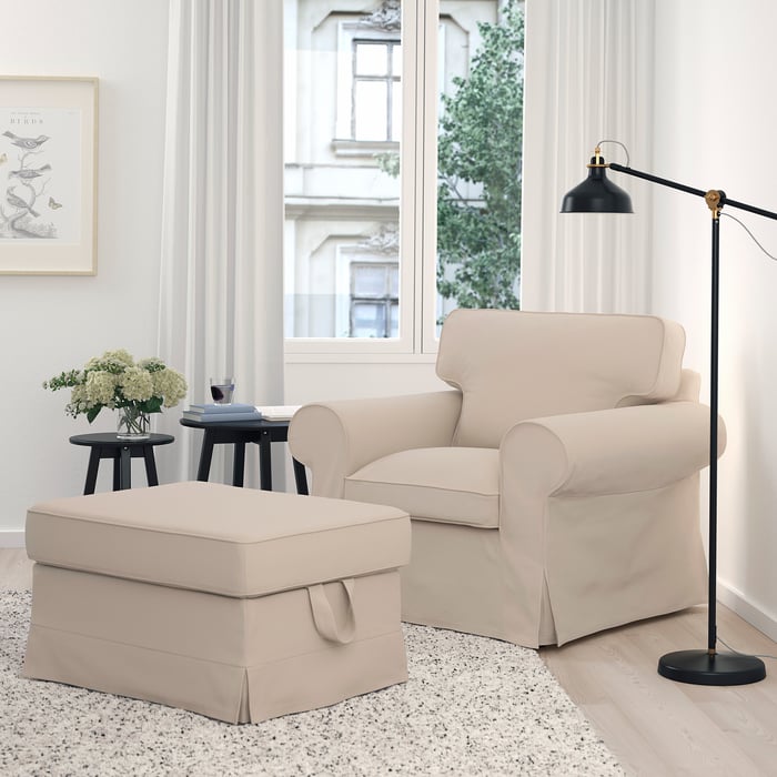 EKTORP ottoman, Hallarp beige IKEA