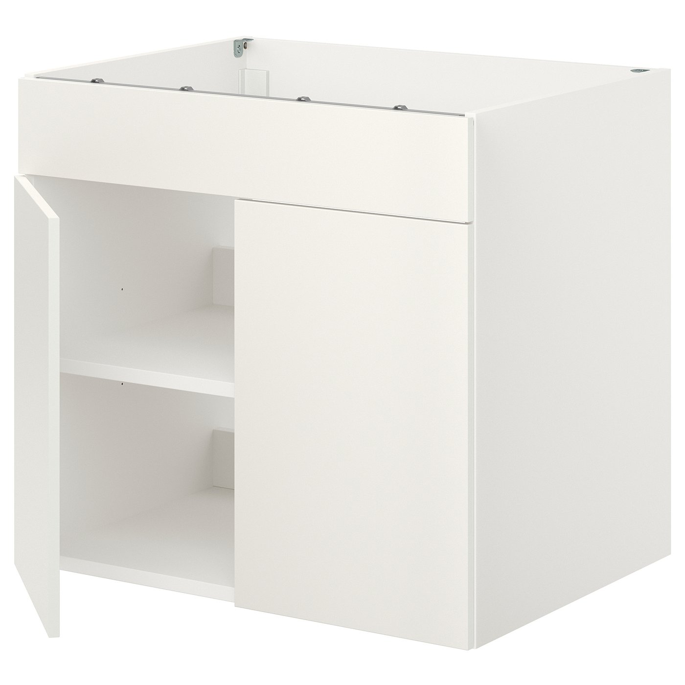 ENHET base for cooktop w door, white, 80x62x75 cm (311/2x243