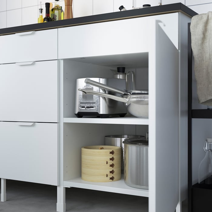 ENHET base for cooktop, white, 60x60x75 cm (24x24x30") IKEA