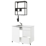 ENHET Kitchen, anthracite/white, 103x63.5x216.5 cm