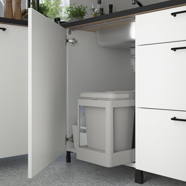 ENHET Kitchen, anthracite/white, 103x63.5x216.5 cm