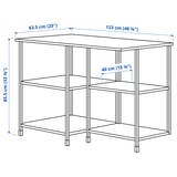 ENHET Kitchen island, white, 123x63.5x85.5 cm