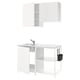 Option: ENHET Kitchen, white, 123x63.5x216.5 cm