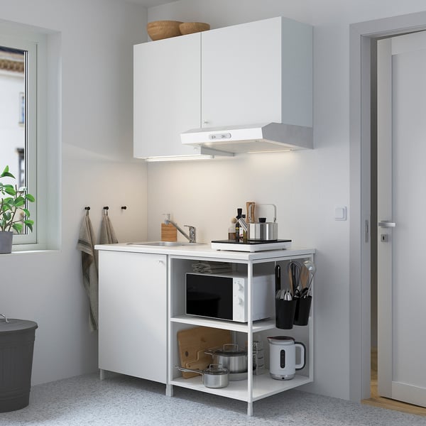 ENHET Kitchen, white, 123x63.5x216.5 cm