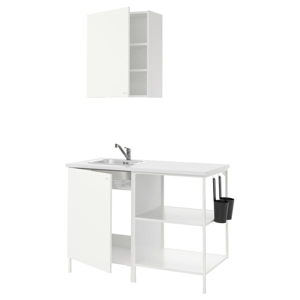 ENHET Kitchen, white, 123x63.5x222 cm
