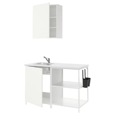 ENHET Kitchen, white, 123x63.5x216.5 cm