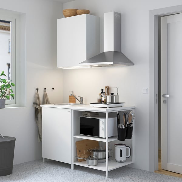 ENHET Kitchen, white, 123x63.5x216.5 cm