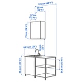 ENHET Kitchen, white, 123x63.5x216.5 cm