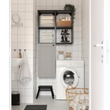 ENHET Storage combination, anthracite/gray frame, 80x32x150 cm