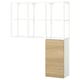 Option: ENHET Storage combination, white/oak effect, 120x32x150 cm