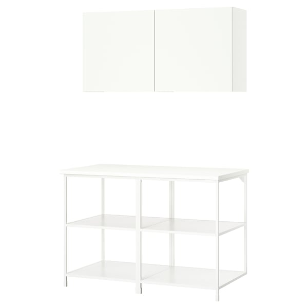 ENHET Storage combination, white, 123x63.5x201.5 cm