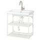 Option: ENHET / TVÄLLEN Open sink cabinet with 2 shelves, white, 64x43x65 cm