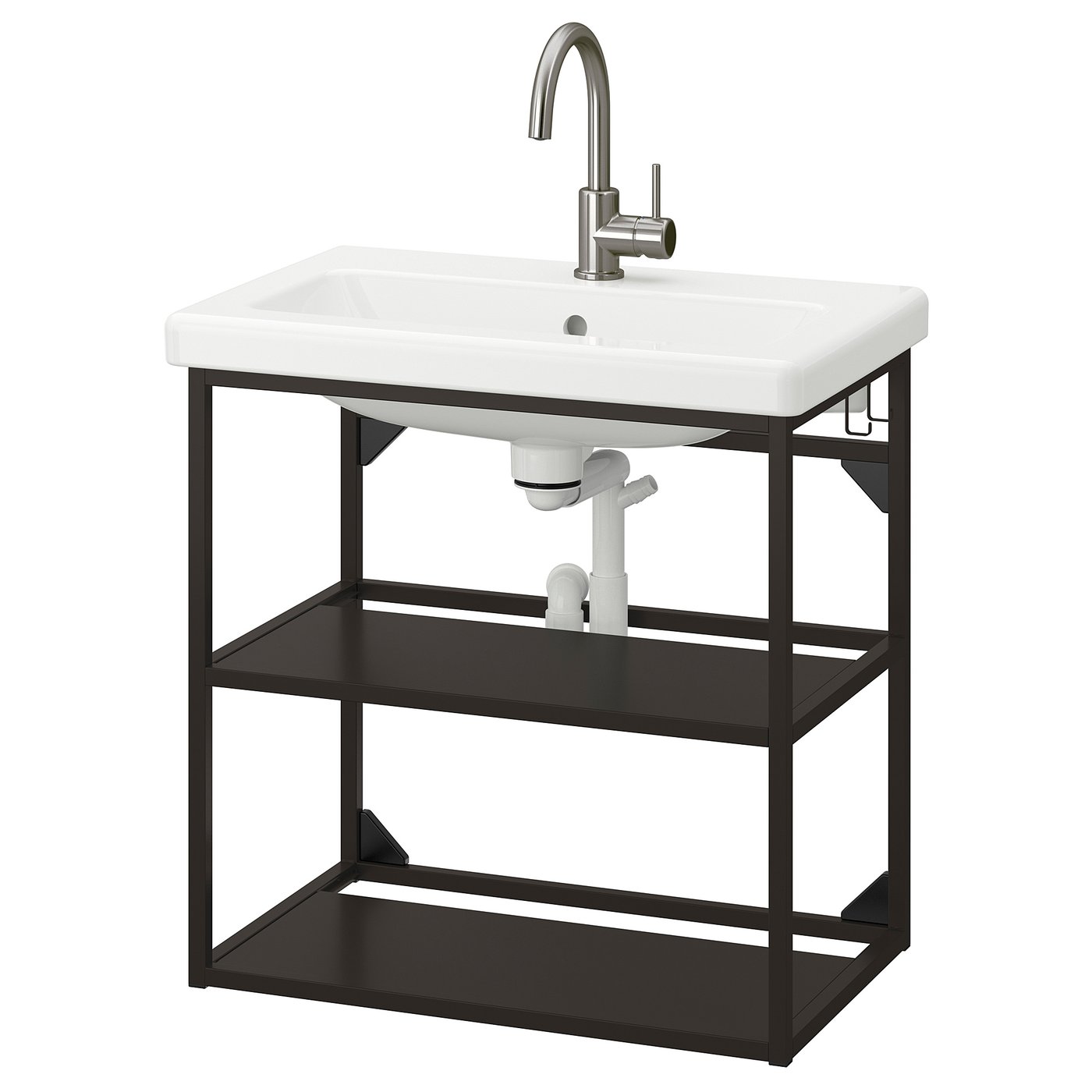 ENHET / TVÄLLEN open sink cabinet with 2 shelves - IKEA