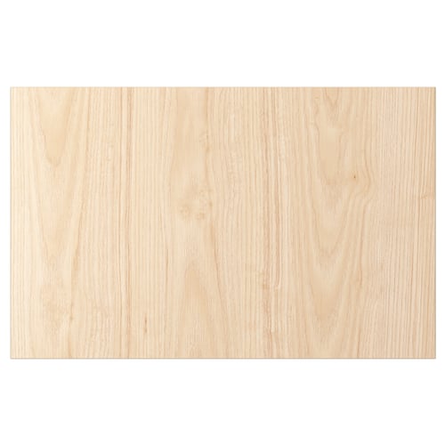 FÄNRIK light ash wooden panel drawer front, rectangular, smooth surface.