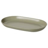FÄRGKLAR Serving plate, matte green, 32x18 cm