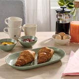 FÄRGKLAR Serving plate, matte green, 32x18 cm